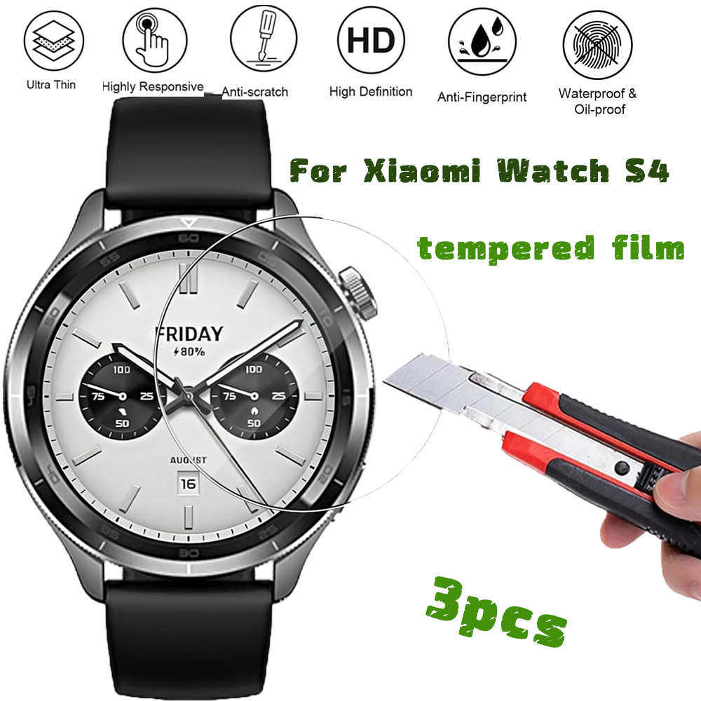 Xiaomi Smartwatch Accessories - 3 個強化ガラススマートウォッチスクリーンプロテクター Xiaomi Mi Watch S4