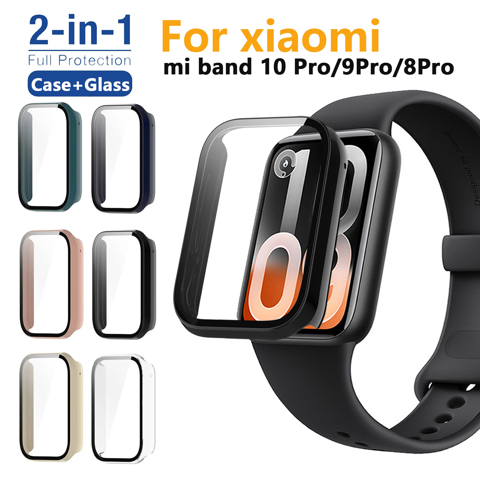 Xiaomi Smartwatch Accessories - Xiaomi Mi Band 10 Proスマートウォッチ用ケース+ガラス 全面保護スクリーンプロテクター