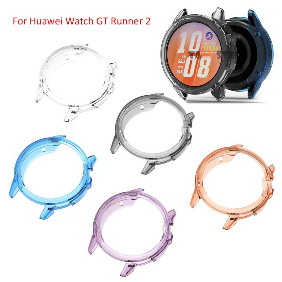 Titan Smartwatch Accessories - Huawei Watch GT Runner 2用ケースカバー TPU保護シェルフレームバンパー