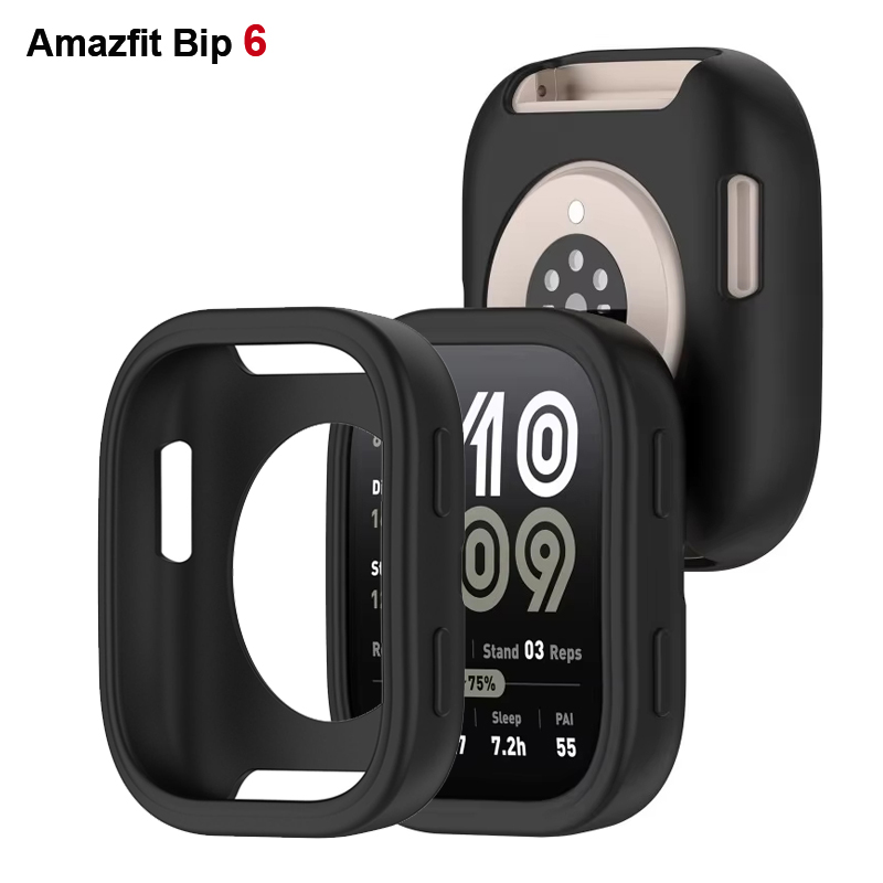 Amazfit Smartwatch Accessories - ケース Amazfit Bip 6 スマートウォッチアクセサリー中空保護シェルスクラッチソフトシリコンバンパーカバー Amazfit