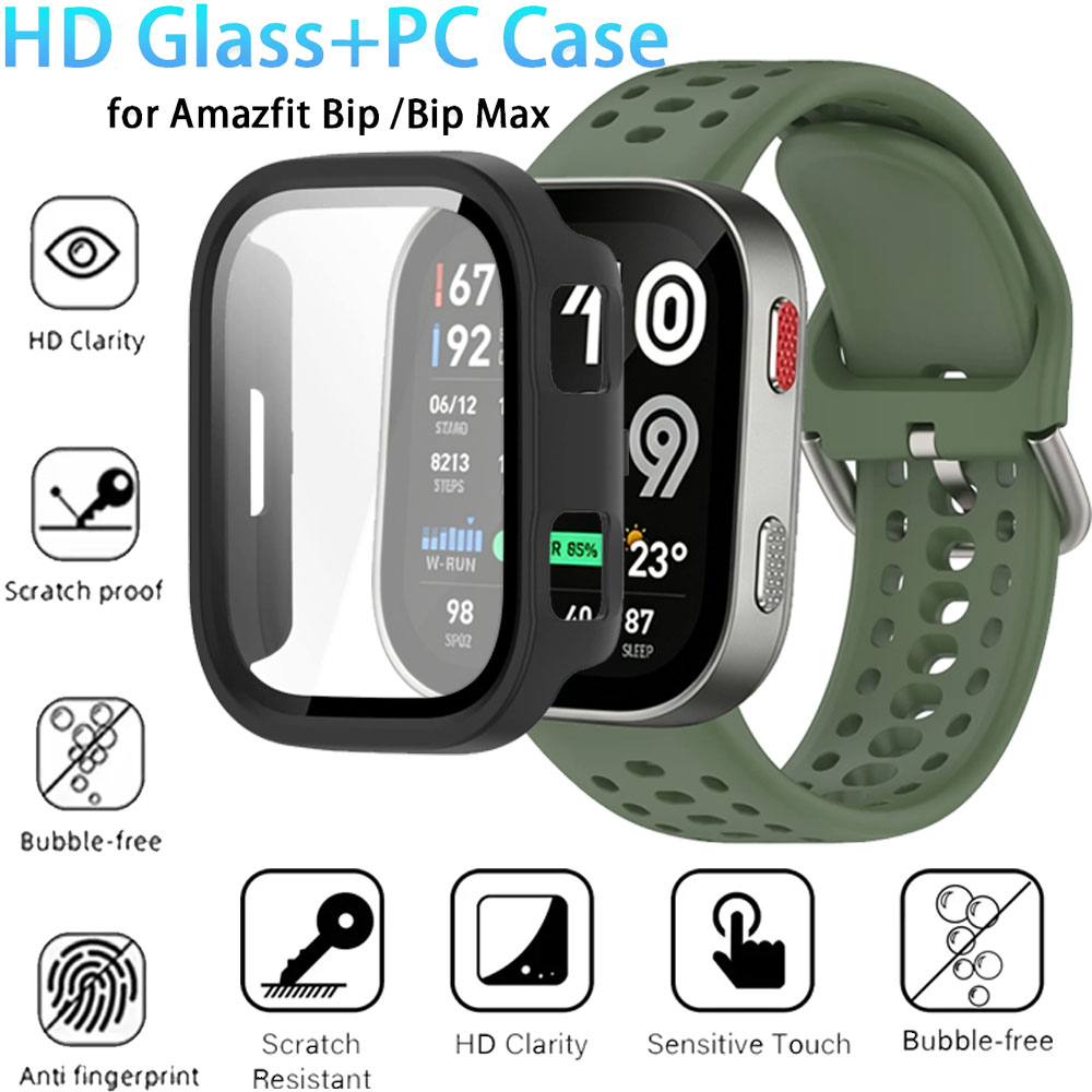 Amazfit Smartwatch Accessories - HD ガラス + PC ケース Amazfit