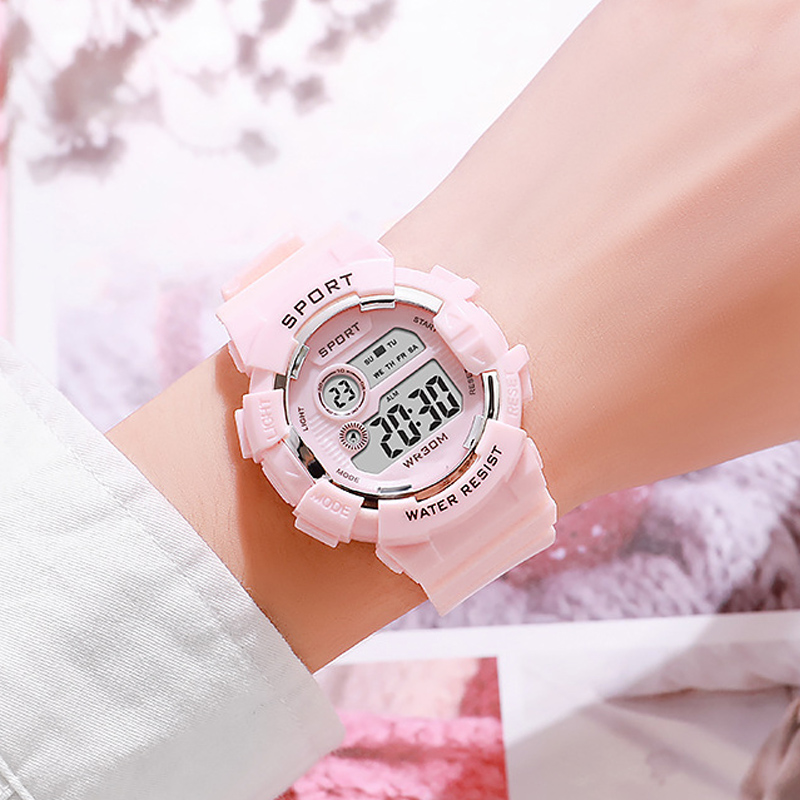 Smartwatch Touch - ファッションキッズ腕時計発光防水スポーツデジタル腕時計目覚まし時計腕時計少年少女学生スマート電子時計ギフト