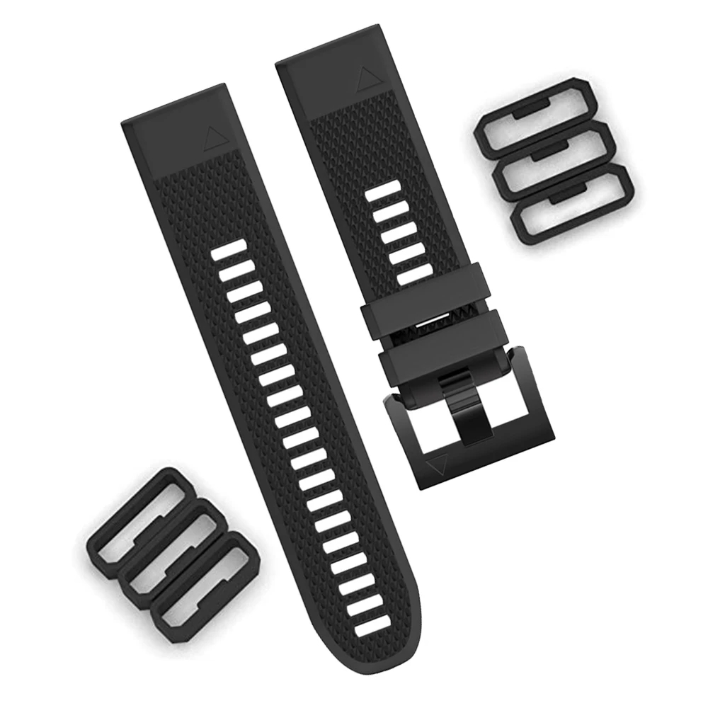 Silicone Band Replacement - ガーミンフォアランナー用シリコンウォッチバンド,セキュリティループの交換,キーパーリング,クラスプ,クリップ,945, 935, 955, 965,fenix 5,6,7,22mm
