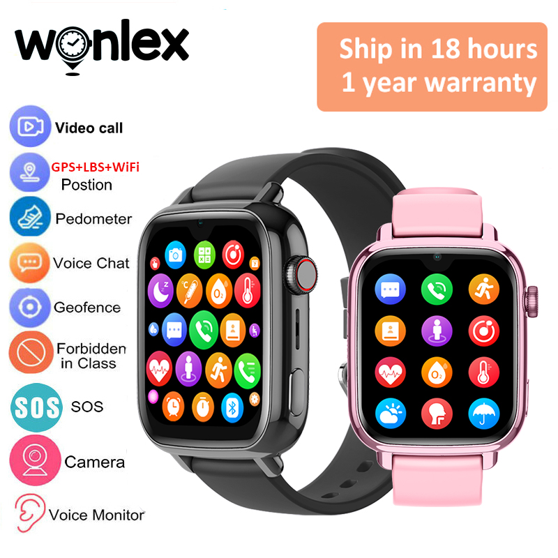 Smartwatch Store - Wonlex KT34 子供用スマートウォッチ 4G WiFi ビデオ通話キッズウォッチ