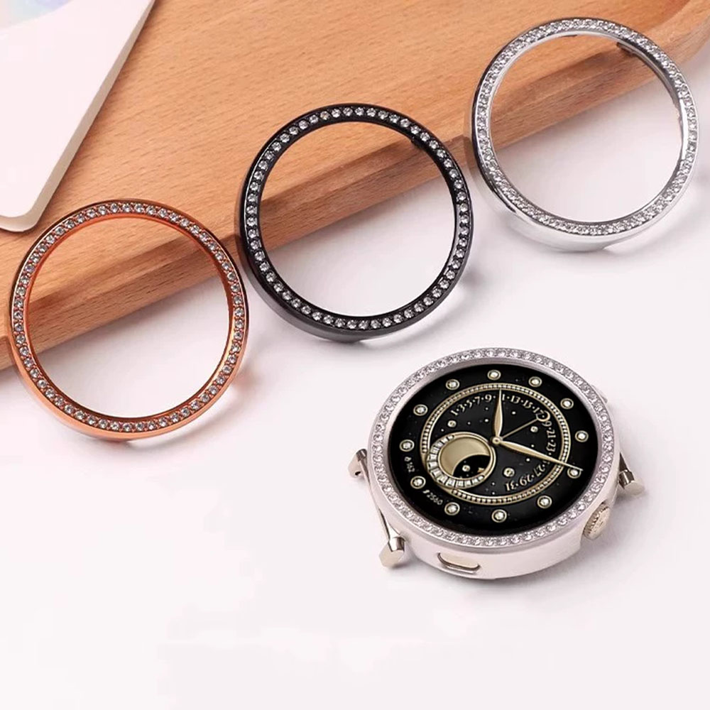 Xiaomi Smartwatch S4 Accessories - Xiaomi Mi Watch S4 41mmスマートウォッチ用キラキラPC中空ケース、ダイヤモンドクリスタルハードバンパー、Xiaomi Watch