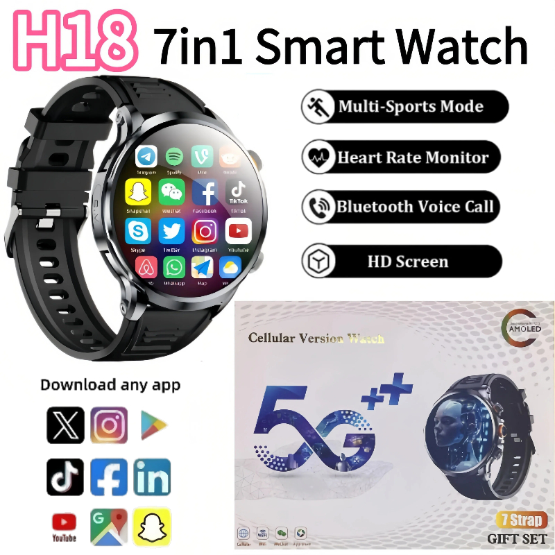Smartwatch Store - H18 新型Androidスマートウォッチ 4G LTE 大容量バッテリー Playストア対応