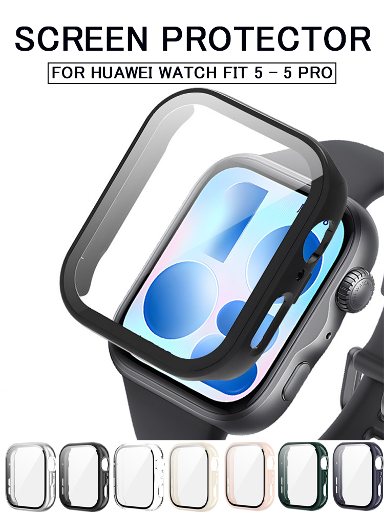 Huawei Smartwatch Accessories - Huawei 社の時計フィット 4/5/4 プロ/5 プロスクリーンプロテクターアクセサリー強化ガラスバンパーカバー huawei