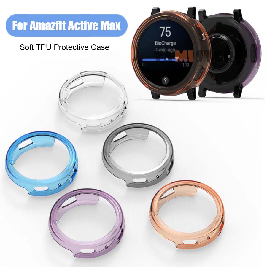 Amazfit Smartwatch Accessories - ソフト TPU ケースカバー Amazfit アクティブマックス用バンパー保護シェル Amazfit