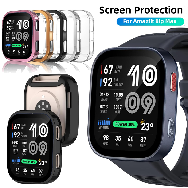 Amazfit Smartwatch Accessories - TPU 保護ケース Amazfit Bip Max スクリーンプロテクターアクセサリーバンパーカバー