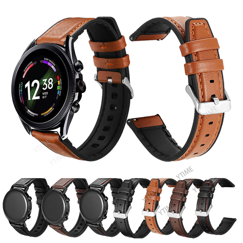 Fossil Smartwatch Accessories - 接続された時計用の革製ブレスレット,IDR接続,長さ45mm,gen 5/5eスポーツ43mm、22mm