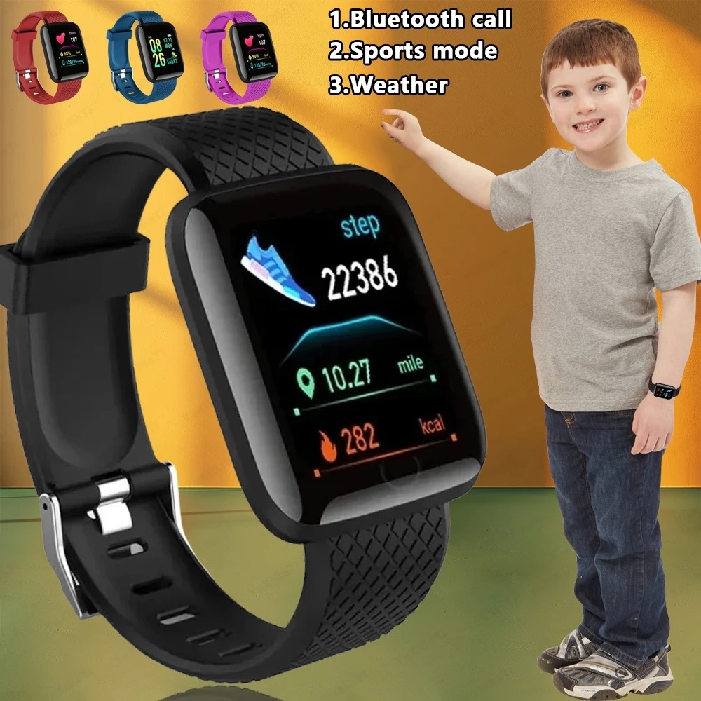 Smartwatch Touch - 2024 新多機能スマートウォッチ子供男性女性メッセージリマインド音楽制御スポーツステップカロリー 116 スマートウォッチ目覚まし時計