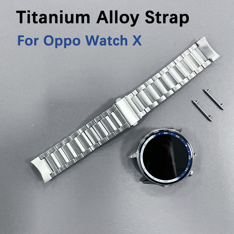Smartwatch X2 - 隙間のないチタン合金ストラップ時計バンド OPPO Watch X X2 用