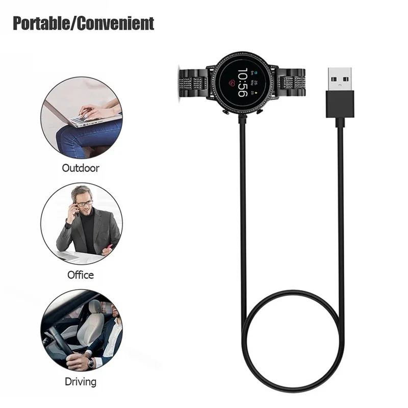 Fossil Smartwatch Accessories - 1 メートル USB 磁気急速充電器ドック化石世代 6/化石世代 4/化石世代