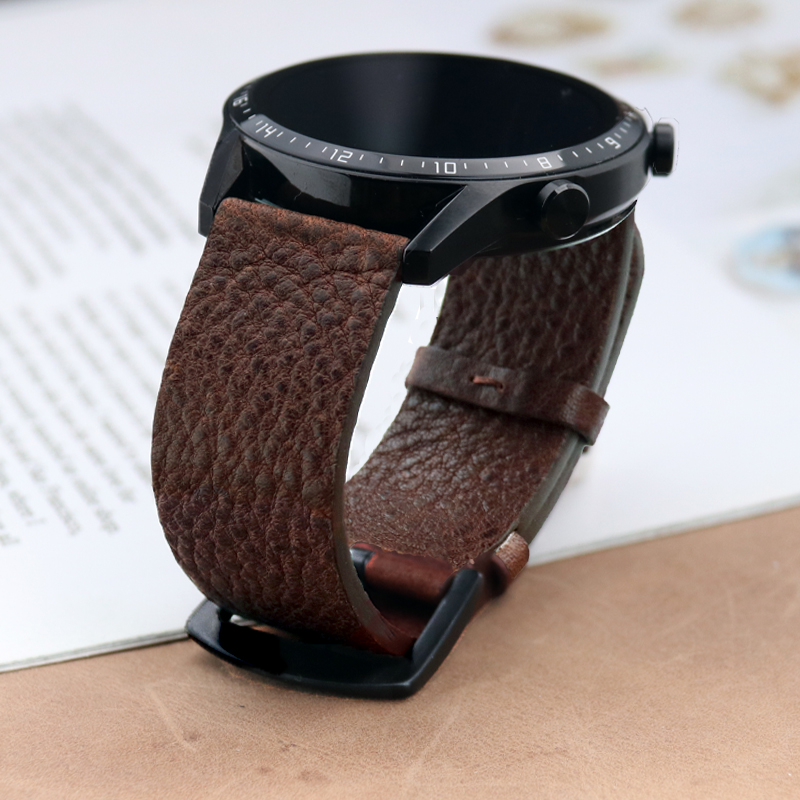 Smartwatch Accessories Shop - サムスンギャラクシーWatch 46mm gt2/gt3 pro用レザーストラップ,22mm