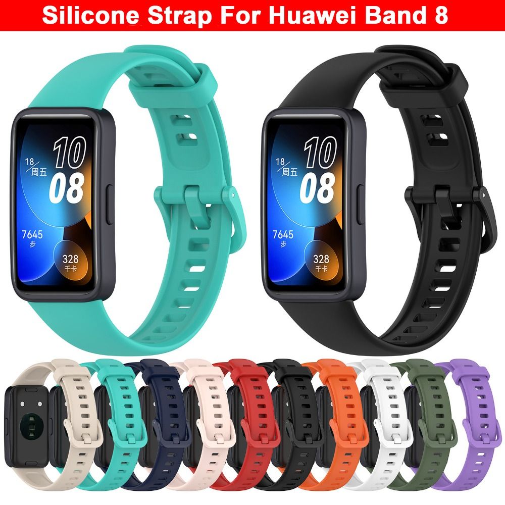 Huawei Smartwatch Accessories - Huawei Band 8用のスペアシリコンブレスレット,スマート腕時計アクセサリー