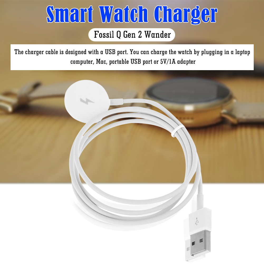 Fossil Smartwatch Accessories - 時計充電ケーブル USB 充電ドックケーブル 時計電源クレードルコード Fossil Gen