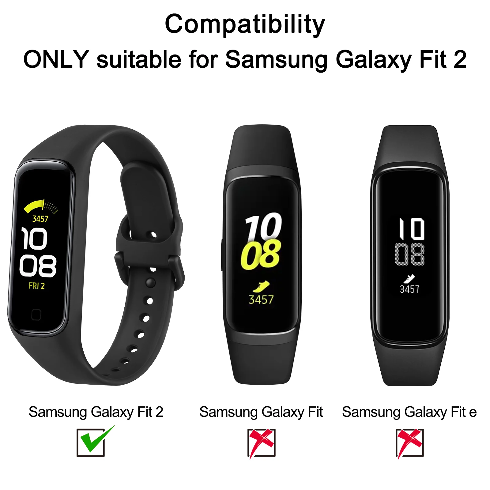 サムスンギャラクシーフィット2用のソフトシリコンストラップ, - Silicone Band Replacement のレビューと価格