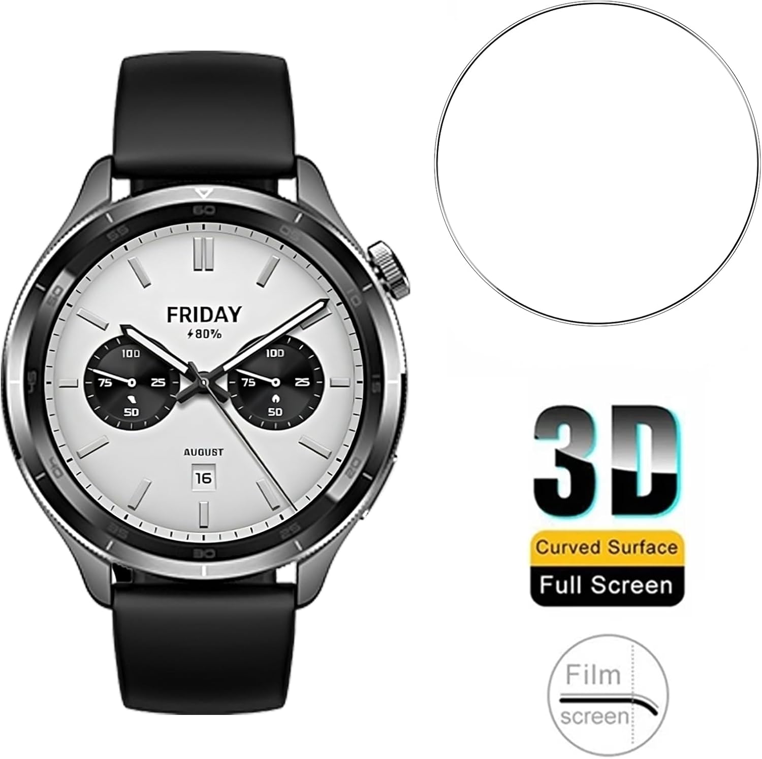 3 個強化ガラススマートウォッチスクリーンプロテクター Xi - Xiaomi Smartwatch Accessories のレビューと価格