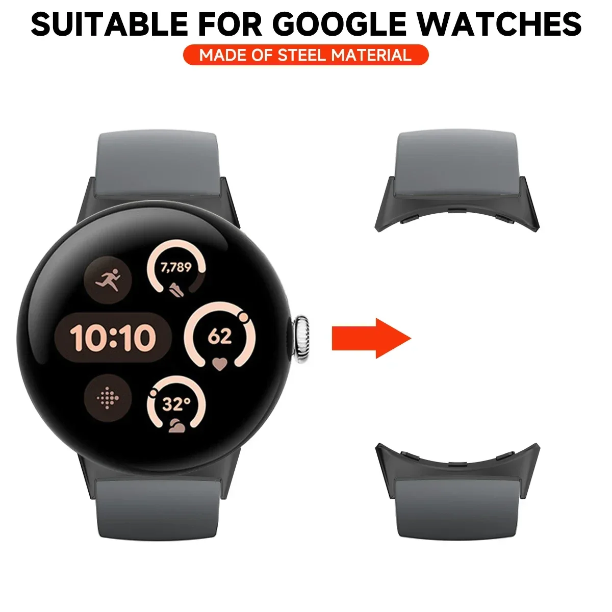 Google Pixel 3用ウォッチストラップコネクタアダ - Smartwatch Watch Accessories のレビューと価格