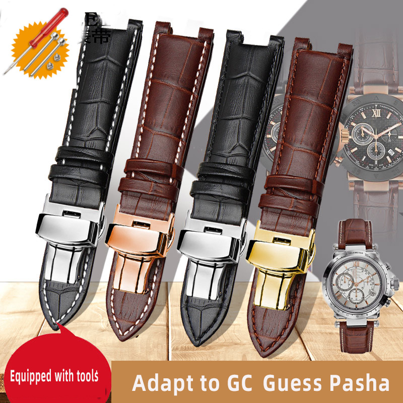 バタフライバックル付き牛革時計バンド,gc,guess,pa - Smartwatch Guess のレビューと価格
