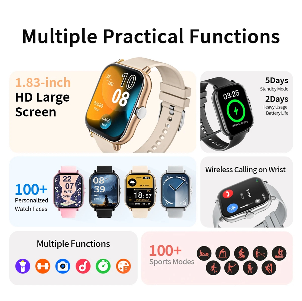 スポーツスマートウォッチフィットネス時計健康モニター防水スマ - Smartwatch Instagram のレビューと価格