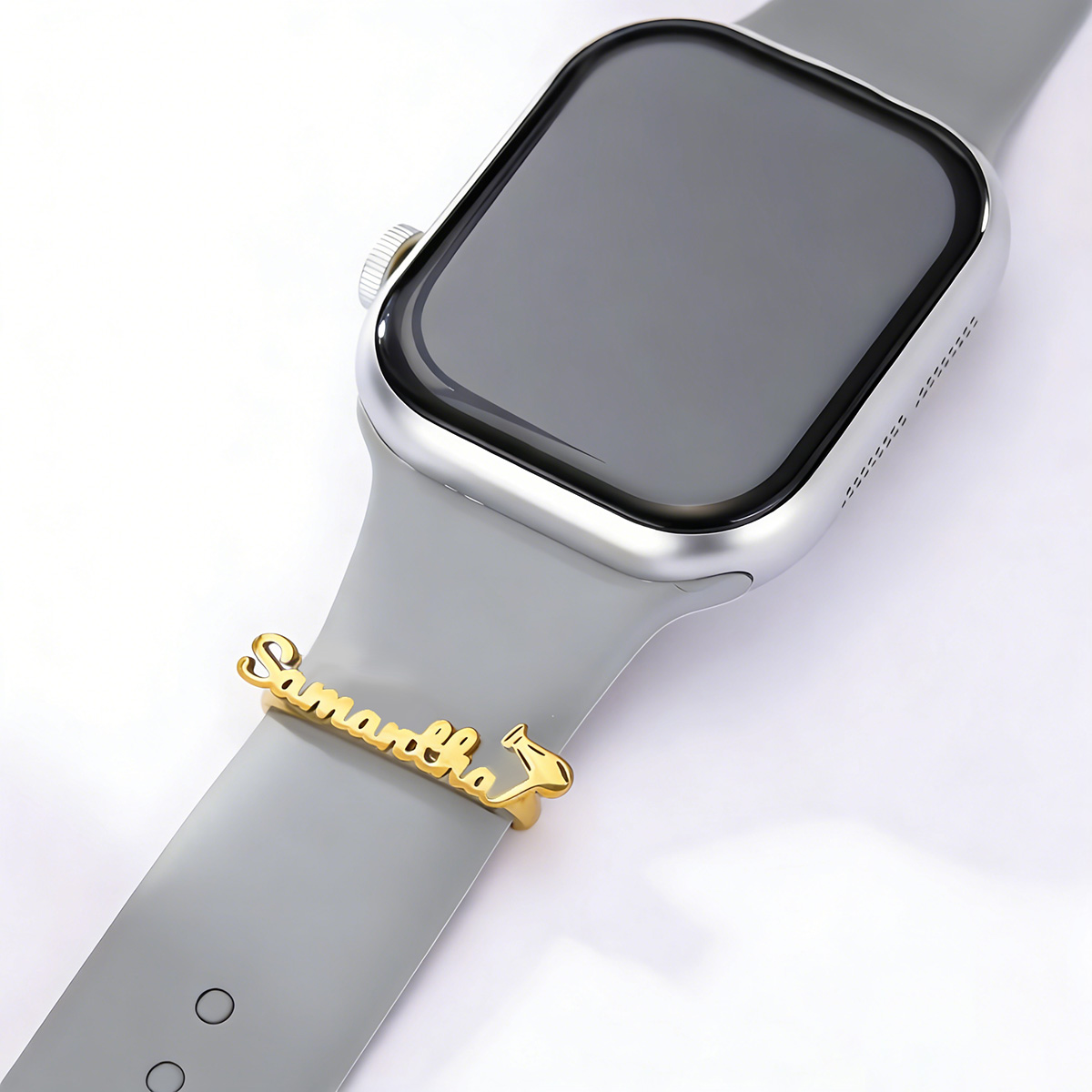 チャンドラーカスタム名メタルチャーム装飾リング時計バンドヘア - Smartwatch Watch Accessories のレビューと価格