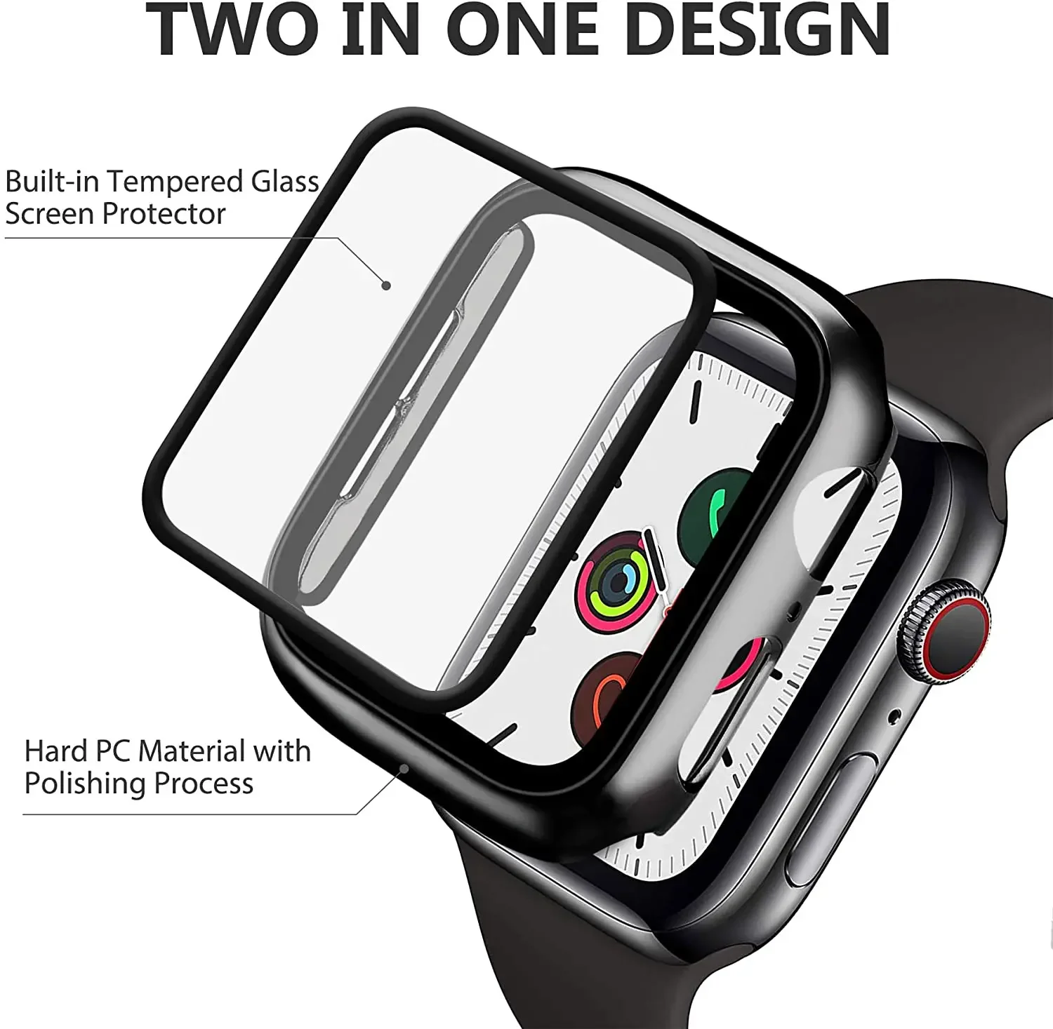 強化ガラス + カバー Apple Watch 9 8 41 - Smartwatch Icon のレビューと価格