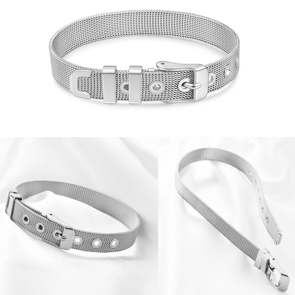 火葬ジュエリー骨壷ブレスレット e 女性男性ステンレス鋼調節 - Stainless Mesh Band のレビューと価格