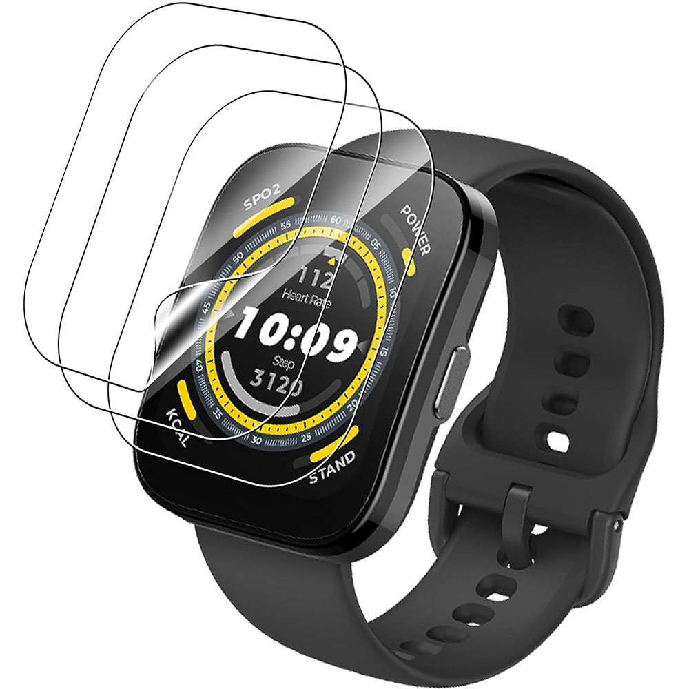3 個クリア HD フィルムスクリーンプロテクター Huam - Amazfit Smartwatch Accessories のレビューと価格