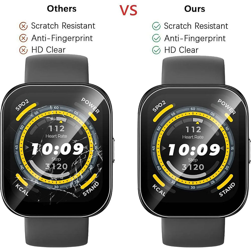 3 個クリア HD フィルムスクリーンプロテクター Huam - Amazfit Smartwatch Accessories のレビューと価格
