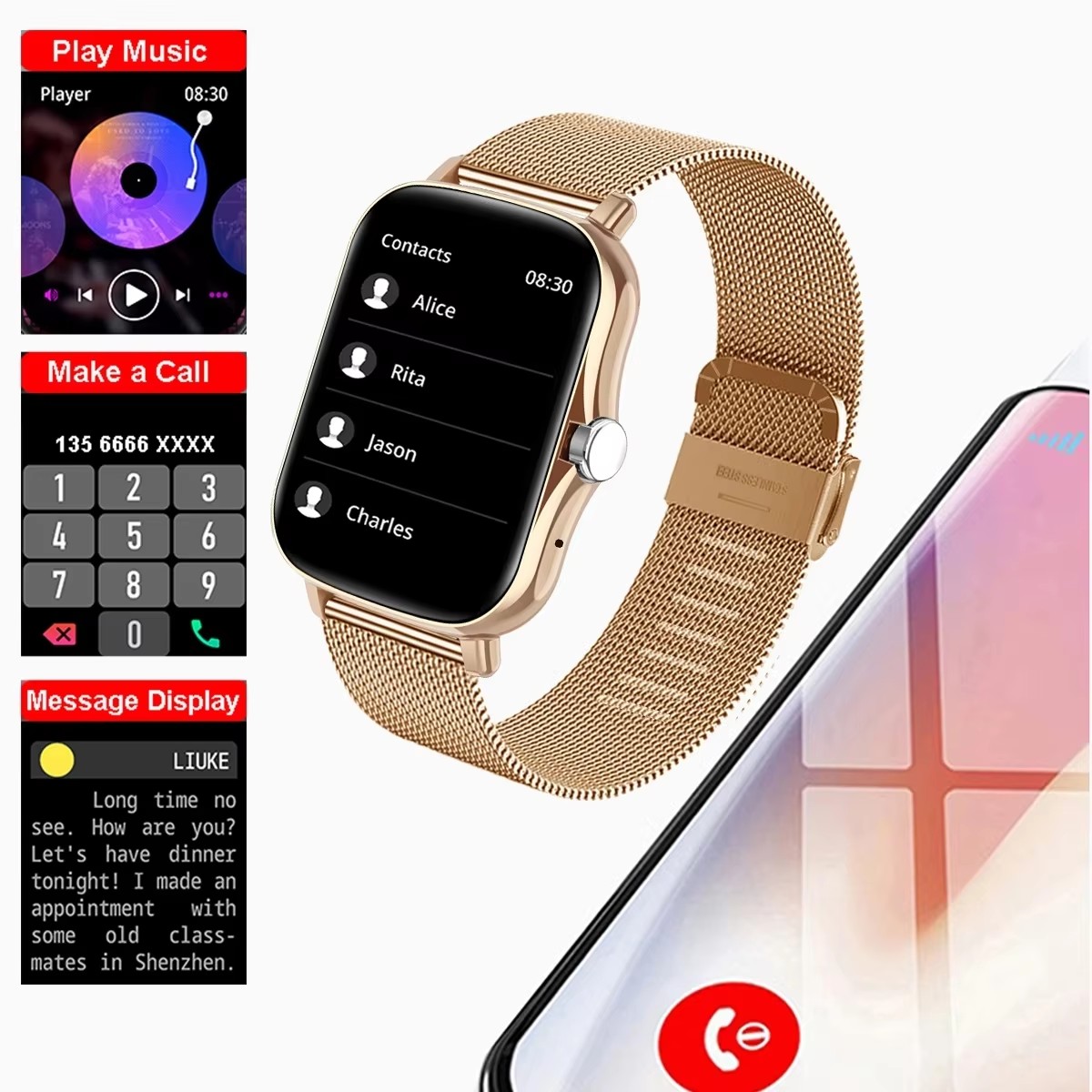 2026 新しい多機能スマートウォッチ男性 & 女性 Blu - Smartwatch Instagram のレビューと価格