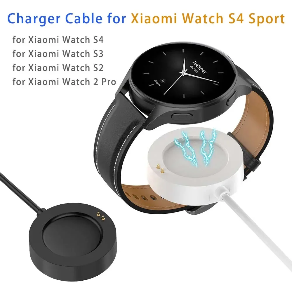 ホワイトスマートウォッチ充電ケーブル - Xiaomi Wa - Xiaomi Smartwatch S4 Accessories のレビューと価格