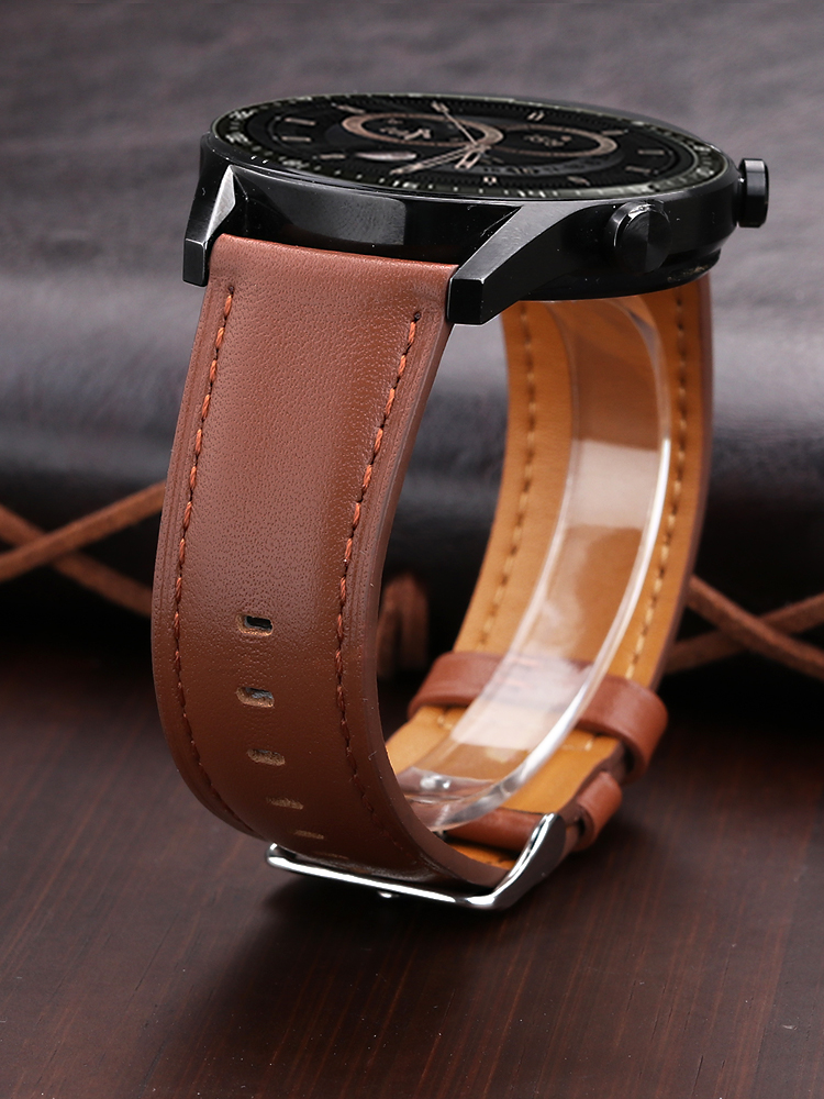 Huawei Watch用の純正レザーストラップ,22mm, - Smartwatch Accessories Shop のレビューと価格