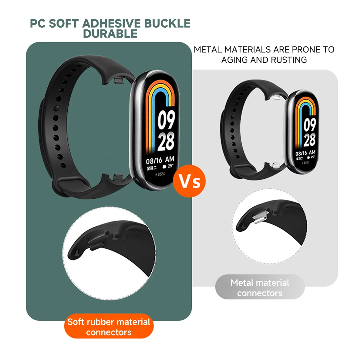 Xiaomi Mi Band 9/9 NFC ブレスレットシ - Silicone Band Replacement のレビューと価格