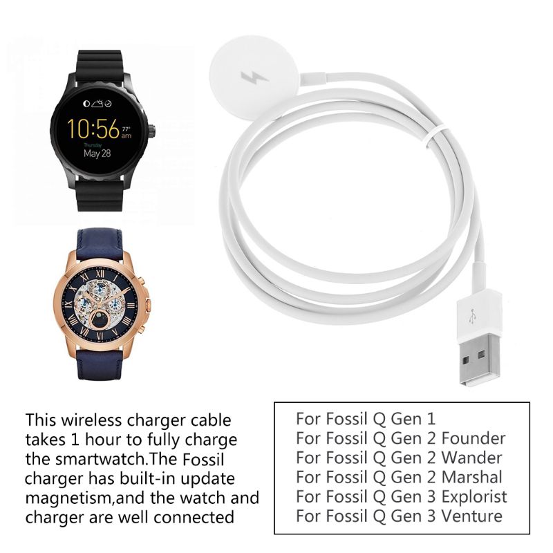 USB ウォッチ充電器アダプター スマートウォッチ充電ケーブ - Fossil Smartwatch Accessories のレビューと価格
