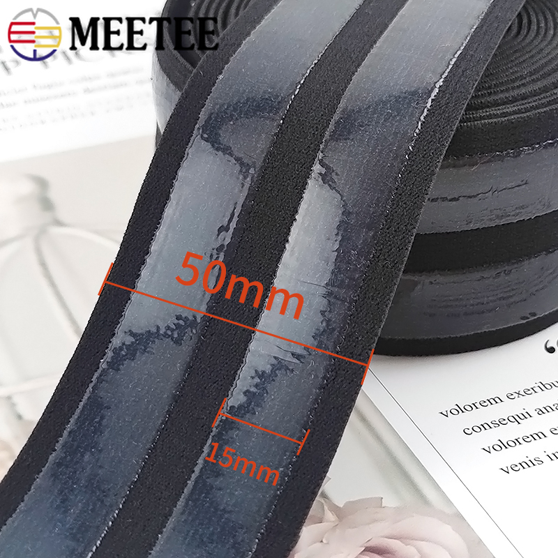 1-5M 50mm滑り止め弾性テープ 黒白ストライプシリコン - Silicone Band Replacement のレビューと価格