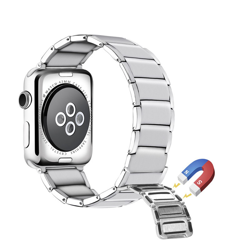 Apple Watch用ステンレススチールストラップ,磁気バ - Smartwatch Accessories Shop のレビューと価格