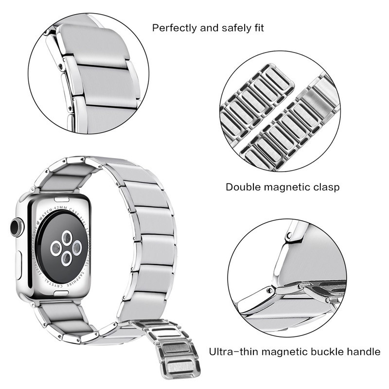 Apple Watch用ステンレススチールストラップ,磁気バ - Smartwatch Accessories Shop のレビューと価格