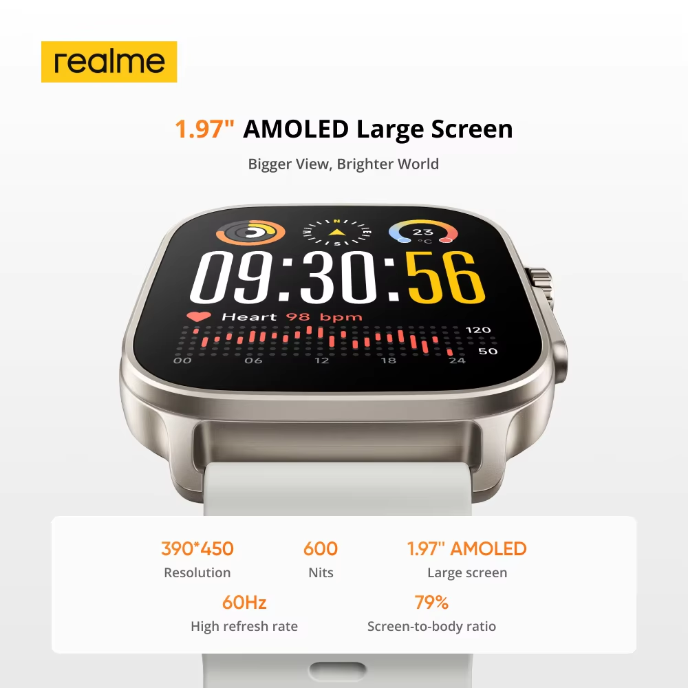 グローバル版 realme watch 5 1.97インチ  - Smartwatch X2 のレビューと価格