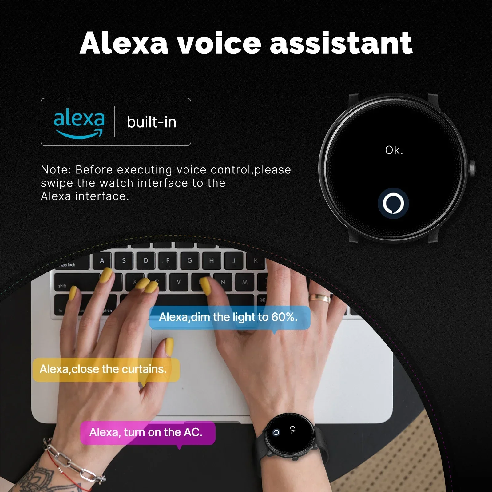 Moes-フィットネストラッカー内蔵のスマートウォッチ、心拍 - Smartwatch Touch のレビューと価格