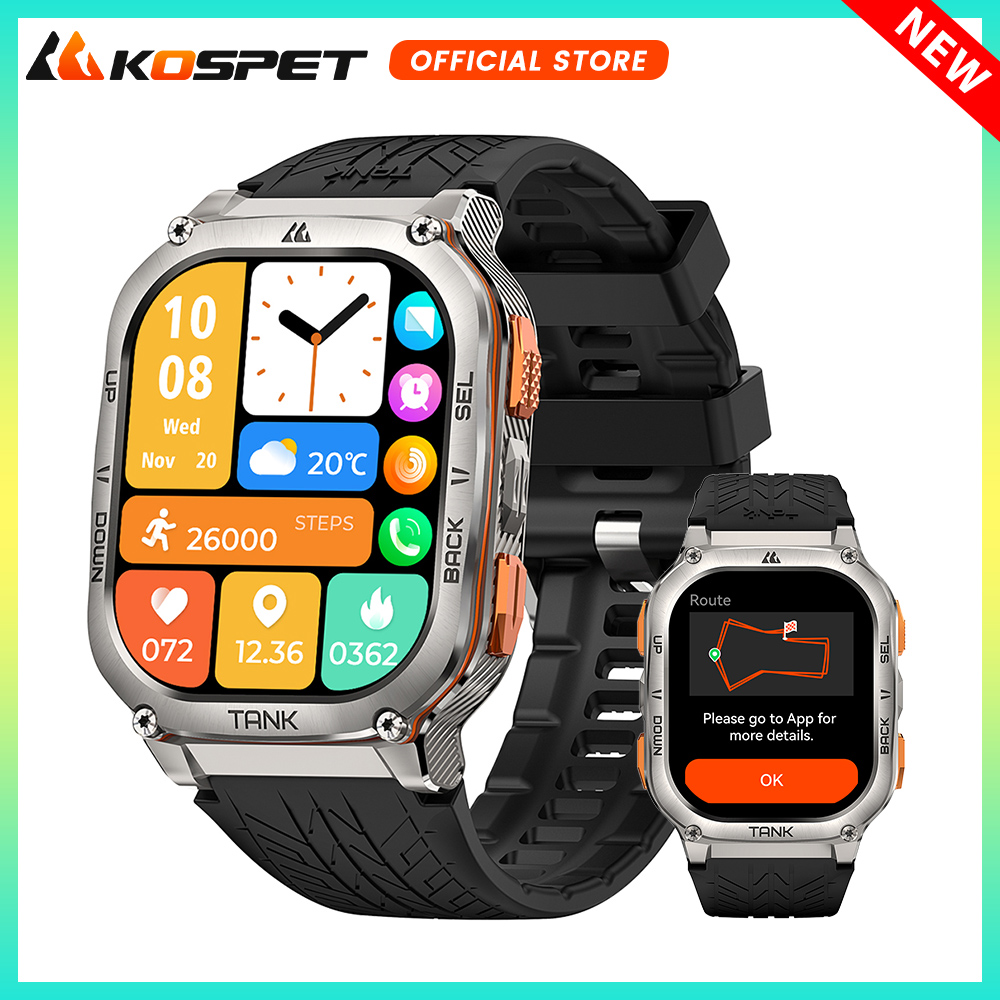 KOSPET TANK M3 ウルトラ GPS スマートウォ - Smartwatch X2 のレビューと価格