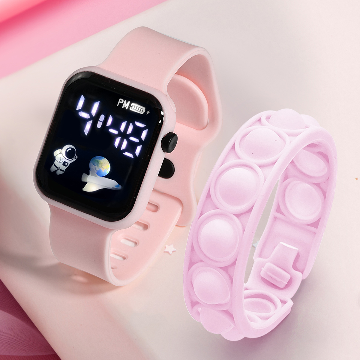 子供用電子スポーツウォッチ,シンプルでファッショナブルなブレ - Smartwatch Icon のレビューと価格